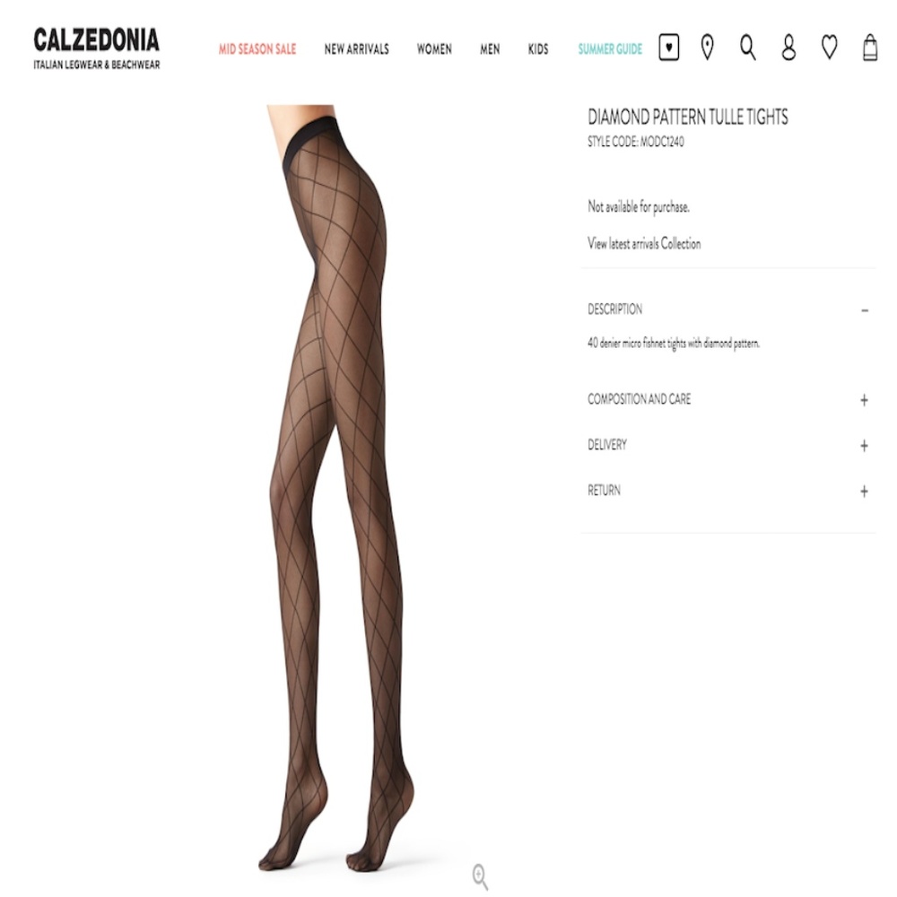 Diamond Pattern Tulle Tights